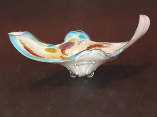 A Murano Glass Tutti Frutti Dino Martens Large Scurptural bowl/centerpiece. 4