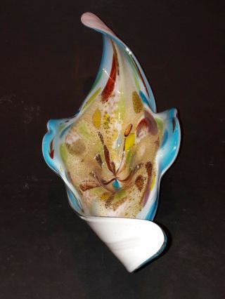 A Murano Glass Tutti Frutti Dino Martens Large Scurptural bowl/centerpiece. 6
