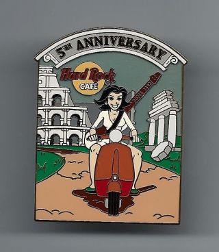 Hard Rock Cafe Rome 5th Anniversary Pin.  Ltd.  Rare