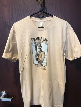 Pearl Jam Baseball Concert Tour 2016 Chicago Cubs Wrigley Field Shirt - Large