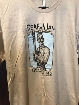 Pearl Jam Baseball Concert Tour 2016 Chicago Cubs Wrigley Field Shirt - Large 2