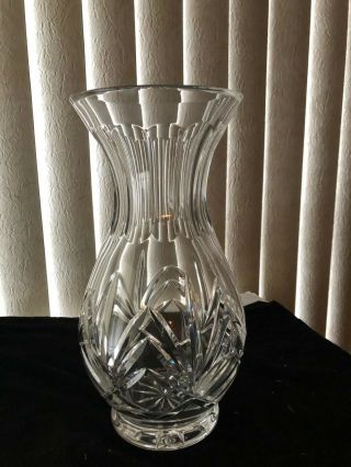 Galway Crystal Kylemore Design 12 " Footed Vase  24 Lead Crystal