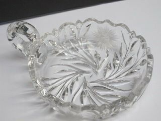 Signed Fry Nappie Brilliant Period Hand Cut Glass Antique Abp