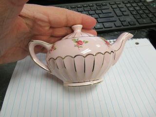 Vintage Sadler England Small Mini Pink Roses Teapot Cute