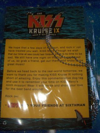 Kiss Kruise IX 9 Gene Simmons Paul Stanley Guitar Picks Luggage Tag & Dog Tag 7