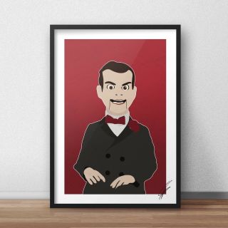 Slappy The Dummy Inspired Wall Art Print / Poster Minimal A4 A3 Goosebumps