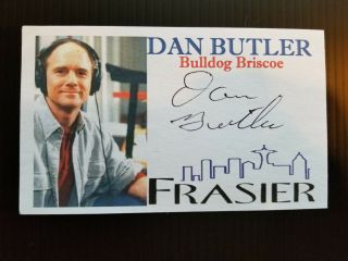 " Frasier " Dan Butler " Bulldog Briscoe " Autographed 3x5 Index Card
