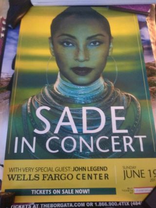 Sade Concert Tour Poster 2011 John Legend Soldier Of Love Philadelphia Pa Rare