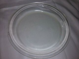 Vintage Pyrex 10” Clear Pie Plate 210 With $$dollar Sign Logo And Rolled Edge