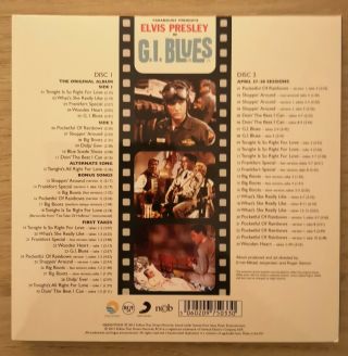 Elvis Presley - G.  I.  Blues (Vol 1) FTD 2 x CD 2012 booklet/gatefold sleeve 4
