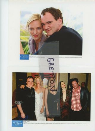 Uma Thurman,  Quentin Tarantino & Kill Bill Cast Rare2 Press Photos 6