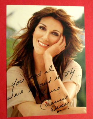 Celine Dion " You And I  Air Canada Promotional Signed Photo 5 " X 7 " 2004