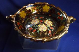Antique Moser For Spanish Market Unsigned Royo 12 " Handled Serving Dish Fine