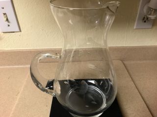 Princess House 10 " Heritage Water Pitcher 72 Oz With Ice Lip 459 With