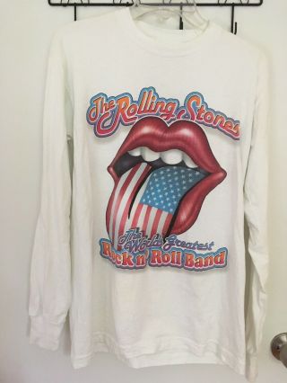 Vintage The Rolling Stones Bridges To Babylon World Tour 97/98 Long Sleeve Shirt