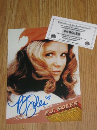 Hand Signed Autographed Print Pj Soles From The Movies Carrie & Halloween