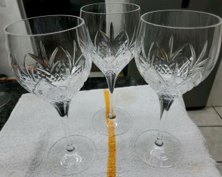 Royal Doulton Crystal Wine Water Glass Set Of 3