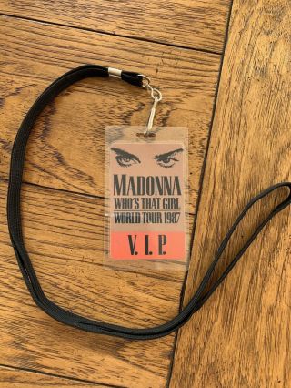 1987 Madonna Laminated Vip Pass Who 