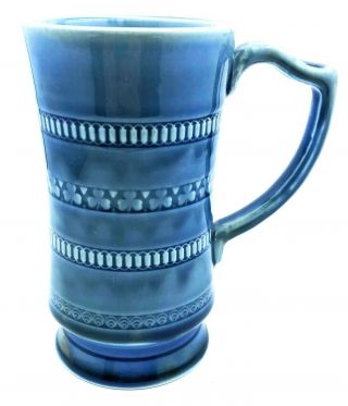 Vintage Irish Wade Porcelain Mug Tankard Shamrocks Ireland Blue Green 5.  5 "