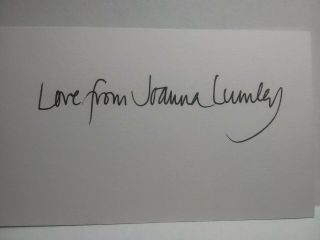 Joanna Lumley Authentic Hand Signed Autograph Index Card - Sexy Actress