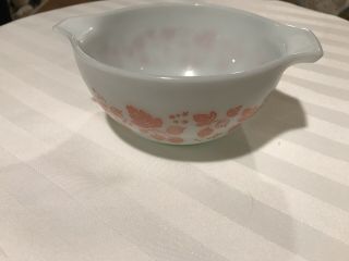 Vintage Pyrex 441 Pink And White Gooseberry Cinderella Mixing Bowl