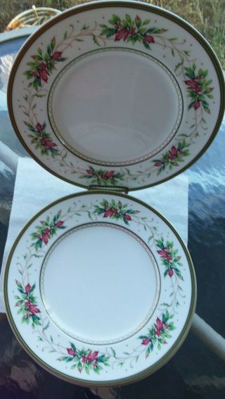 Fitz And Floyd Winter Holiday Dinner Plates - Set Of 4 - (b)