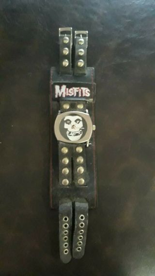 Vintage Studded Misfits Wristband Watch Samhain Danzig Misfits