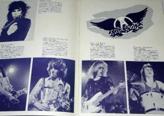 Aerosmith Tour Book 1977 Japan Program Pamphlet 3