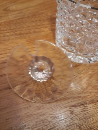 Vintage Signed Waterford Cut Crystal Lismore Lidded Jam Jelly Jar 2