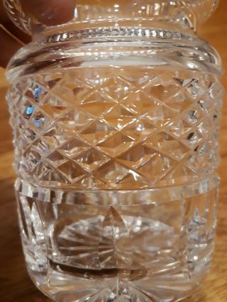 Vintage Signed Waterford Cut Crystal Lismore Lidded Jam Jelly Jar 5