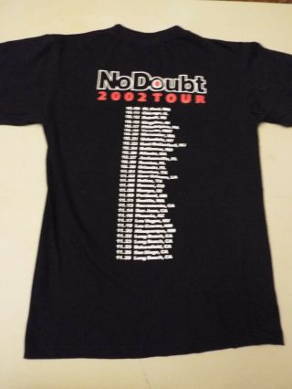 Vintage 2002 No Doubt Rock Steady Tour Shirt RARE print HTF Gwen Stefani 3