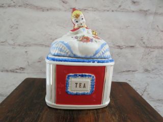 Vintage Hull Pottery Little Red Riding Hood Large Tea Canister 1940 