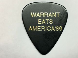Warrant 1989 Erik Turner D.  R.  F.  S.  R.  " Warrant Eats America " Vintage Guitar Pick
