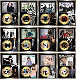 Perfect Christmas Gift - Signed Framed Gold Cd Disc Displays (c - L)