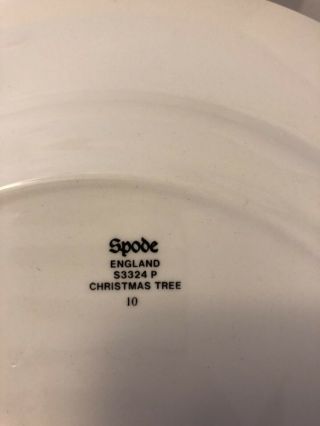 3 Tier Spode Christmas Tree Cake Plate/Stand Tray With Gold Handle 4