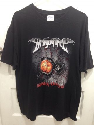 Vtg 2006 Dragonforce Inhuman Rampage Tour T - Shirt Size Xl Power Metal