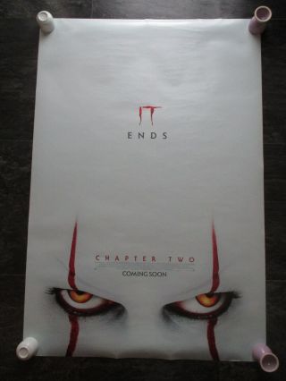 It Chapter Two Uk Movie Poster 27x40 Double Sided One Sheet 2019 Rare