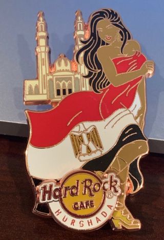 Hard Rock Cafe Hurghada Egypt Flag Landmark Girl Series Pin Rare Le100