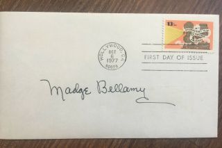 Madge Bellamy Autographed First Day Of Issue Cover
