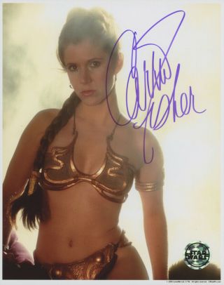 Carrie Fisher Star Wars Princess Leia Signed 8x10 Reprint