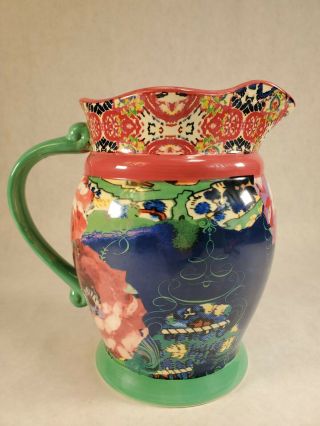 Tracy Porter Poetic Wanderlust Pitcher Rose Reverie Collectible Art Teal Rose