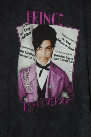 Prince Controversy T - Shirt Size XL - Gray Purple White - Used/GC 2