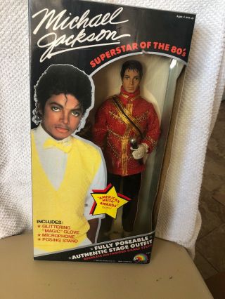Vintage 1984 Michael Jackson Doll Thriller Superstar Nib Beat It