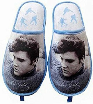 Elvis Presley " Blue Sweater " Slippers One Size Fits Most