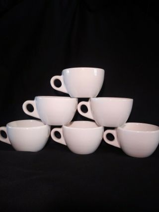 Buffalo China Coffee Mug Set Of 6.  2 1/2 " Tall 3 3/4 " Across