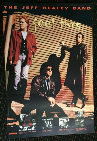Jeff Healey Band Feel This Record Store 24x36 Promo Poster Arista 1992
