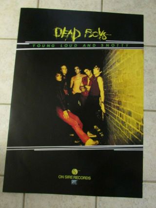 Rare 1977 The Dead Boys Young Loud & Snotty Promo Poster Rp From Uk
