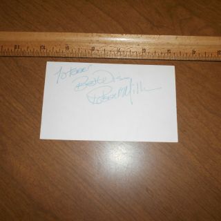 Robert A.  Milli Was An American Television Actor Hand Signed 5 X 3 Index Card