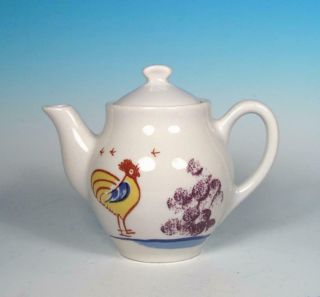 Mayer China Colonial Williamsburg Josiah Chownings Tavern Vintage Rooster Teapot