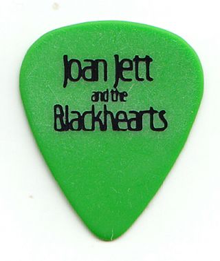 Vintage Joan Jett And The Blackhearts Joan Jett Green Guitar Pick - 1991 Tour